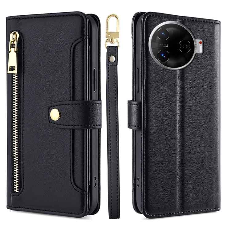 Sheep Texture Cross-body Zipper Wallet Leather Phone Case, For Tecno Spark 30 4G, For Tecno Pova 6 Neo 5G, For Tecno Camon 30 Premier 5G, For Tecno Camon 30 Pro 5G, For Tecno Camon 30, For Tecno Pova 5 Pro, For Tecno Pova Neo 3                         ...