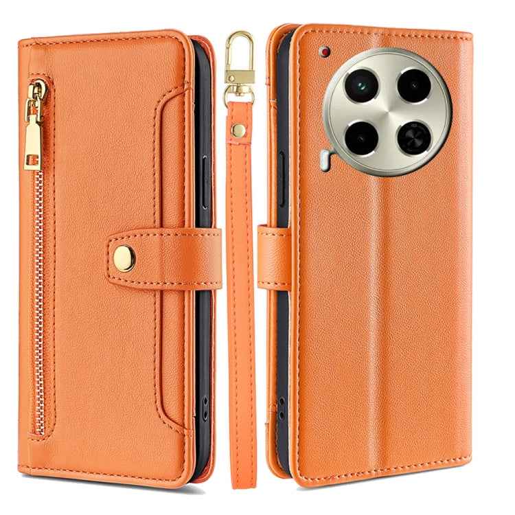 Sheep Texture Cross-body Zipper Wallet Leather Phone Case, For Tecno Spark 30 4G, For Tecno Pova 6 Neo 5G, For Tecno Camon 30 Premier 5G, For Tecno Camon 30 Pro 5G, For Tecno Camon 30, For Tecno Pova 5 Pro, For Tecno Pova Neo 3                         ...