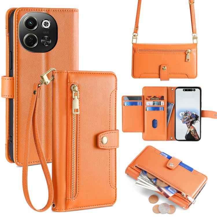 Sheep Texture Cross-body Zipper Wallet Leather Phone Case, For Tecno Spark 30 4G, For Tecno Pova 6 Neo 5G, For Tecno Camon 30 Premier 5G, For Tecno Camon 30 Pro 5G, For Tecno Camon 30, For Tecno Pova 5 Pro, For Tecno Pova Neo 3                         ...