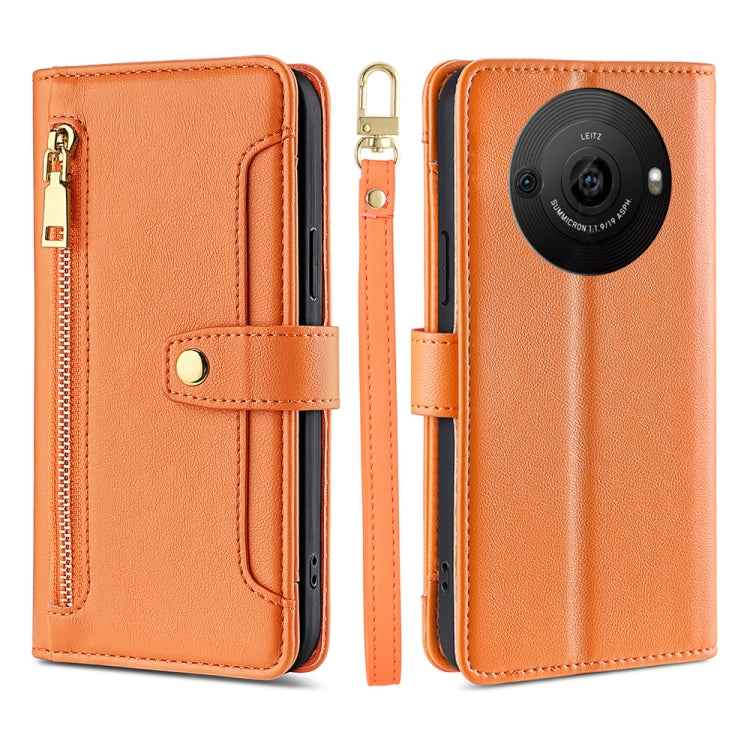 Sheep Texture Cross-body Zipper Wallet Leather Phone Case, For Sharp Aquos R10, For Sharp Aqous wish5, For Sharp Basio Active3, For Sharp Aquos Wish4, For Sharp Aquos R9, For Sharp Aquos sense8, For Sharp Aquos R8 Pro SH-51, For Sharp Aquos R8 SH-52D