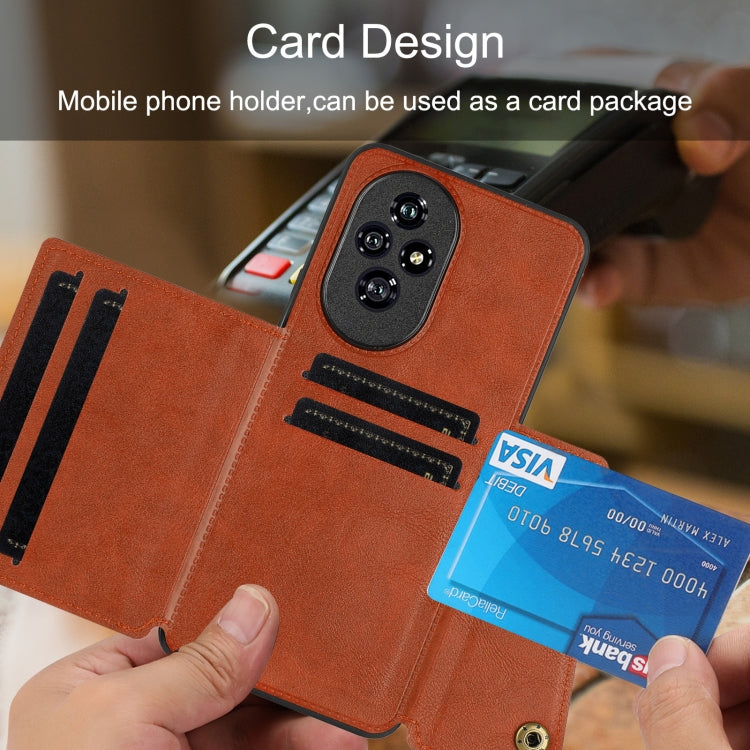 Double Buckle Card Slots Magnetic Phone Case, For Honor 200, For Honor 200 Pro, For Honor 90 Pro, For Honor 90