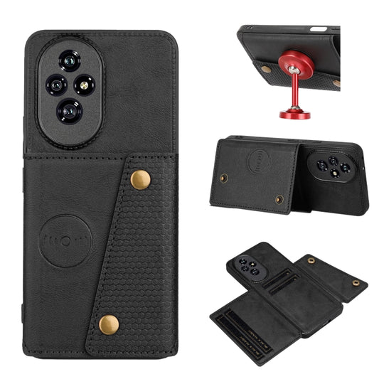 Double Buckle Card Slots Magnetic Phone Case, For Honor 200, For Honor 200 Pro, For Honor 90 Pro, For Honor 90