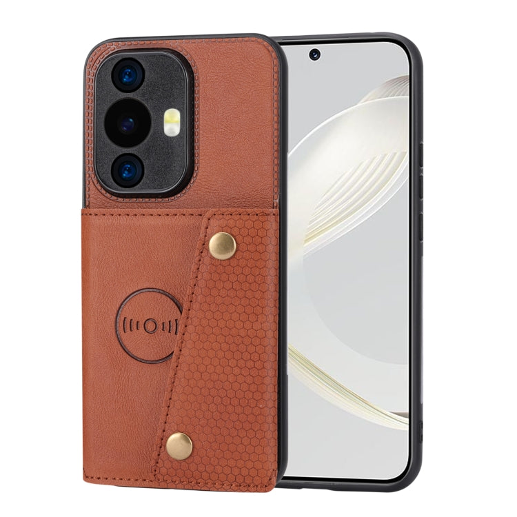 Double Buckle Card Slots Magnetic Phone Case, For Huawei Pura 70, For Huawei Mate 60, For Huawei Mate 60 Pro, For Huawei nova 11 Pro, For Huawei nova 11