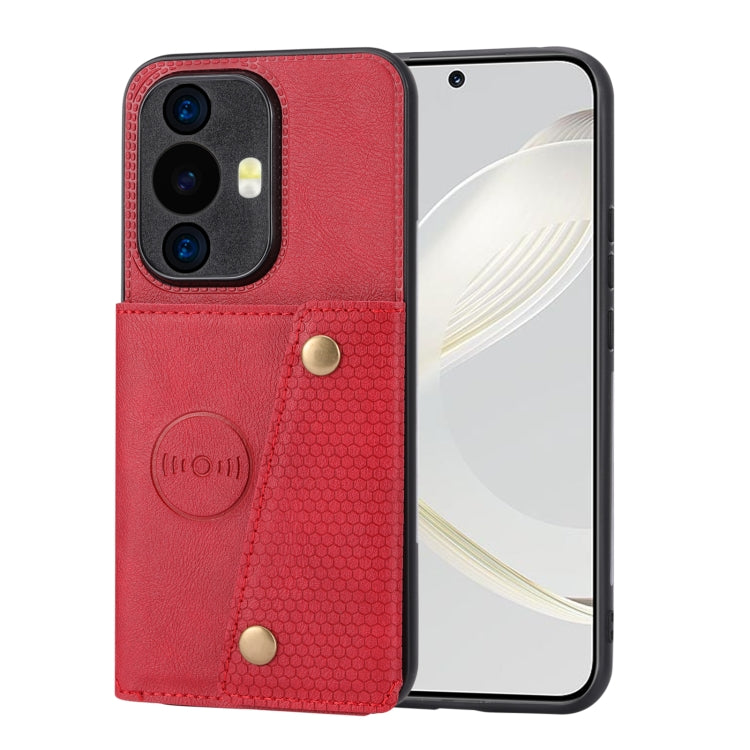 Double Buckle Card Slots Magnetic Phone Case, For Huawei Pura 70, For Huawei Mate 60, For Huawei Mate 60 Pro, For Huawei nova 11 Pro, For Huawei nova 11