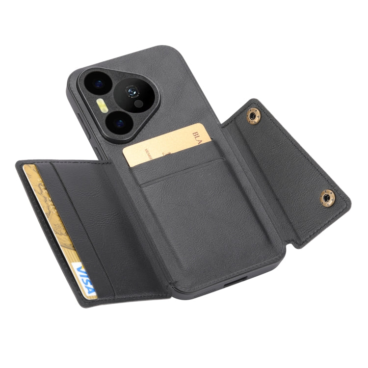 Double Buckle Card Slots Magnetic Phone Case, For Huawei Pura 70, For Huawei Mate 60, For Huawei Mate 60 Pro, For Huawei nova 11 Pro, For Huawei nova 11