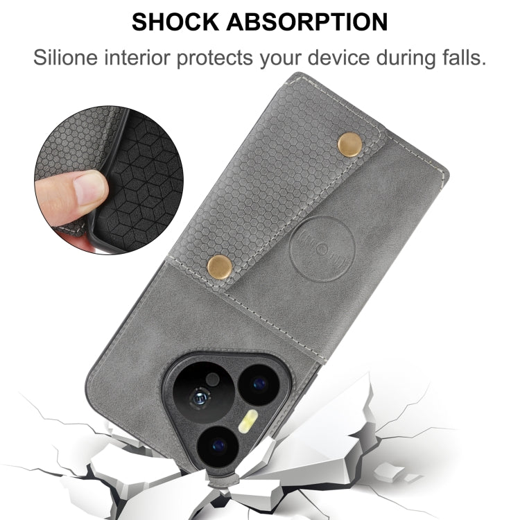 Double Buckle Card Slots Magnetic Phone Case, For Huawei Pura 70, For Huawei Mate 60, For Huawei Mate 60 Pro, For Huawei nova 11 Pro, For Huawei nova 11