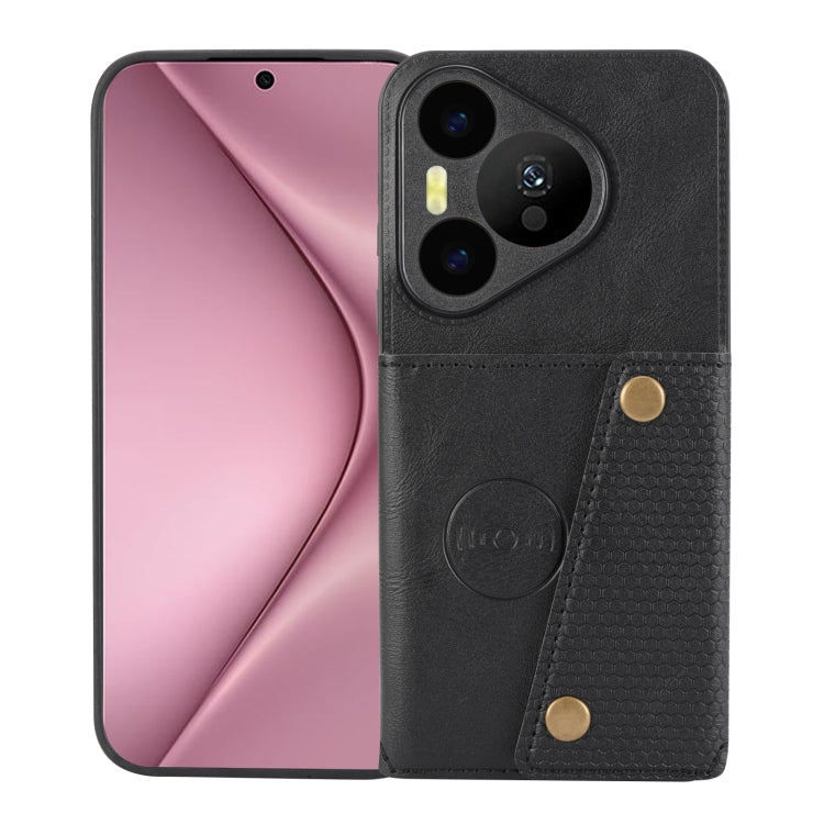 Double Buckle Card Slots Magnetic Phone Case, For Huawei Pura 70, For Huawei Mate 60, For Huawei Mate 60 Pro, For Huawei nova 11 Pro, For Huawei nova 11