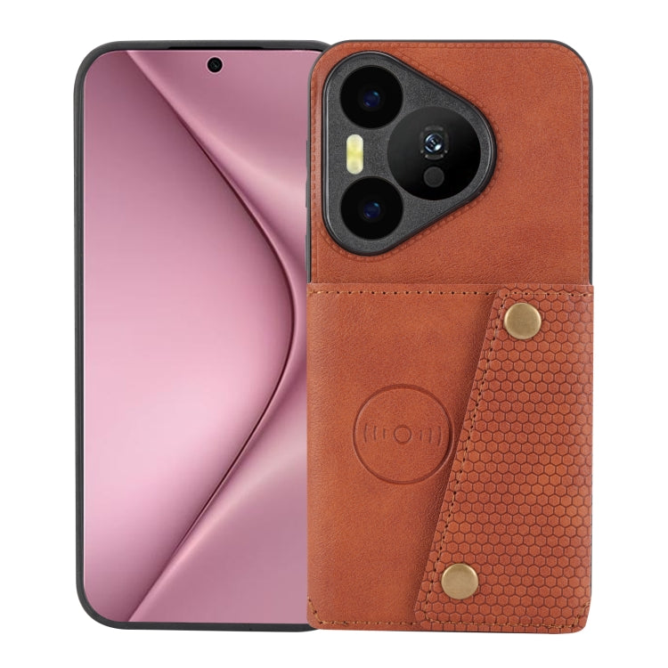 Double Buckle Card Slots Magnetic Phone Case, For Huawei Pura 70, For Huawei Mate 60, For Huawei Mate 60 Pro, For Huawei nova 11 Pro, For Huawei nova 11