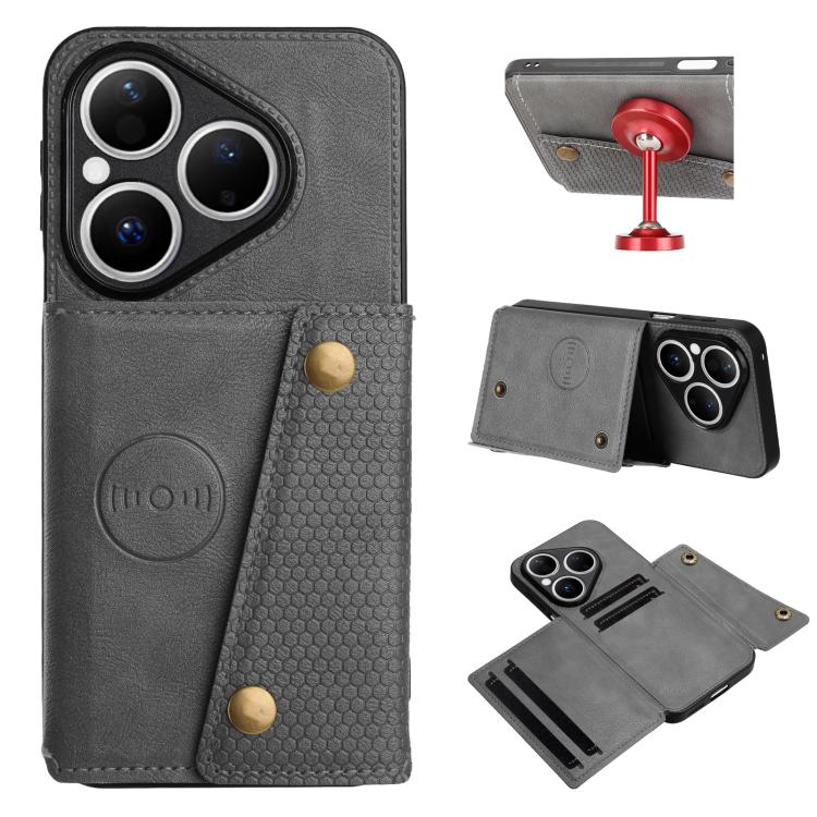 Double Buckle Card Slots Magnetic Phone Case, For Huawei Pura 80 Pro / 80 Pro+, For Huawei Pura 80, For Huawei nova 14 Ultra, For Huawei nova 14 Pro, For Huawei nova 14, For Huawei Mate 70 Pro / 70 Pro+, For Huawei Mate 70, For Huawei nova 13 Pro      ...
