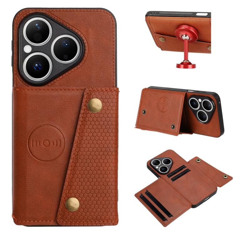 Double Buckle Card Slots Magnetic Phone Case, For Huawei Pura 80 Pro / 80 Pro+, For Huawei Pura 80, For Huawei nova 14 Ultra, For Huawei nova 14 Pro, For Huawei nova 14, For Huawei Mate 70 Pro / 70 Pro+, For Huawei Mate 70, For Huawei nova 13 Pro      ...