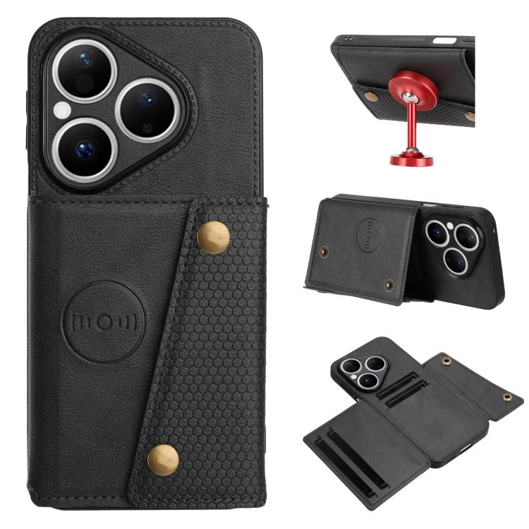 Double Buckle Card Slots Magnetic Phone Case, For Huawei Pura 80 Pro / 80 Pro+, For Huawei Pura 80, For Huawei nova 14 Ultra, For Huawei nova 14 Pro, For Huawei nova 14, For Huawei Mate 70 Pro / 70 Pro+, For Huawei Mate 70, For Huawei nova 13 Pro      ...