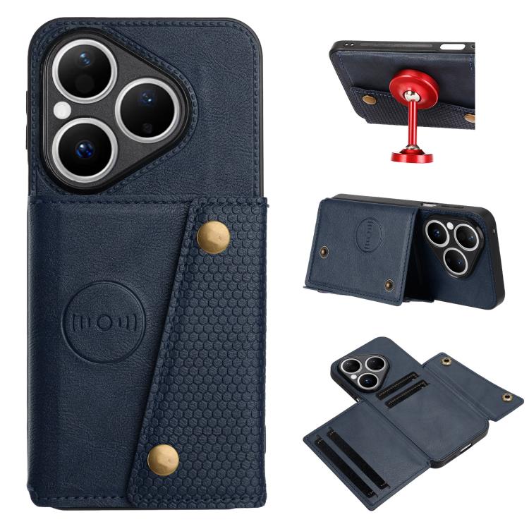 Double Buckle Card Slots Magnetic Phone Case, For Huawei Pura 80 Pro / 80 Pro+, For Huawei Pura 80, For Huawei nova 14 Ultra, For Huawei nova 14 Pro, For Huawei nova 14, For Huawei Mate 70 Pro / 70 Pro+, For Huawei Mate 70, For Huawei nova 13 Pro      ...