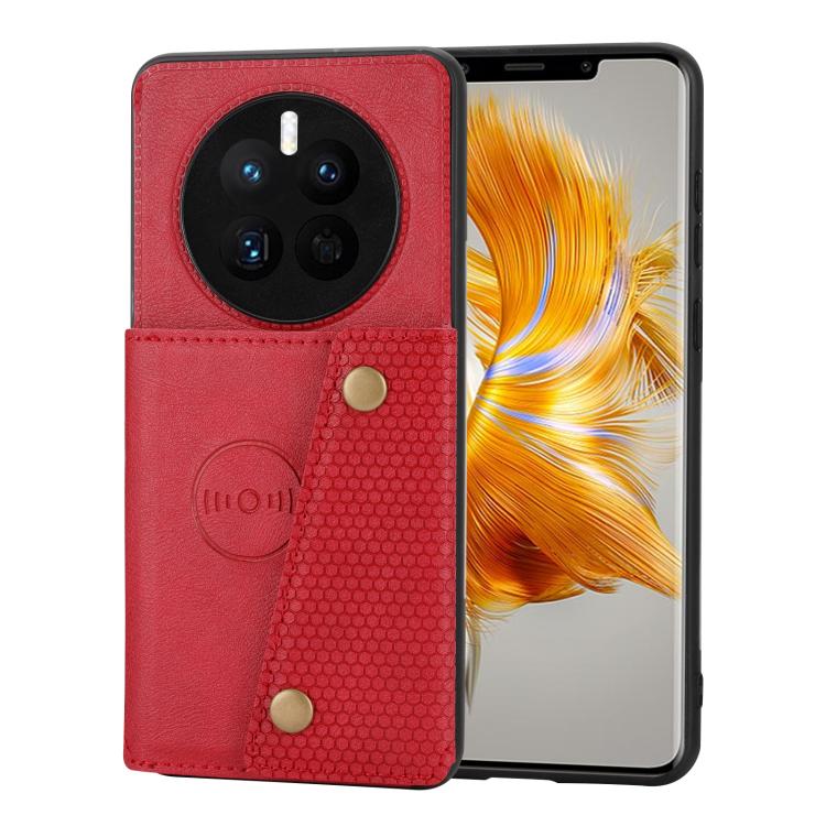 Double Buckle Card Slots Magnetic Phone Case, For Huawei Pura 90 Pro Max 5G, For Huawei Pura 90 Pro 5G, For Huawei Pura 90 5G, For Huawei nova 15 Ultra 5G, For Huawei nova 15 Pro 5G, For Huawei nova 15 5G, For Huawei Mate 80 Pro Max, For Huawei Mate 80...