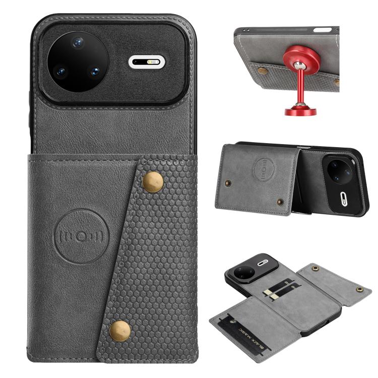 Double Buckle Card Slots Magnetic Phone Case, For Huawei Pura 90 Pro Max 5G, For Huawei Pura 90 Pro 5G, For Huawei Pura 90 5G, For Huawei nova 15 Ultra 5G, For Huawei nova 15 Pro 5G, For Huawei nova 15 5G, For Huawei Mate 80 Pro Max, For Huawei Mate 80...