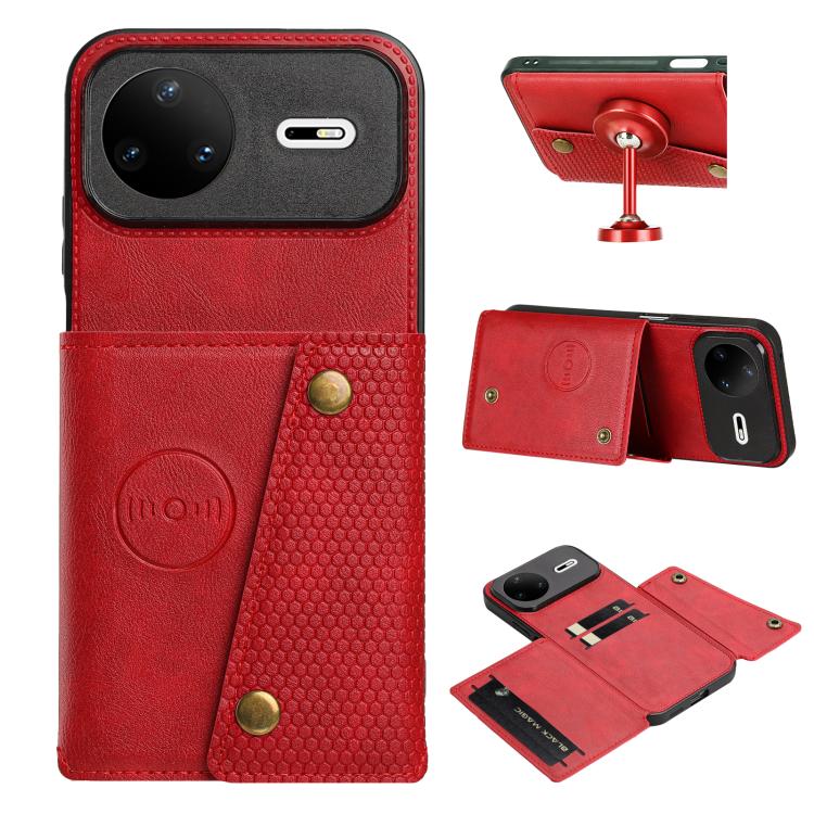 Double Buckle Card Slots Magnetic Phone Case, For Huawei Pura 90 Pro Max 5G, For Huawei Pura 90 Pro 5G, For Huawei Pura 90 5G, For Huawei nova 15 Ultra 5G, For Huawei nova 15 Pro 5G, For Huawei nova 15 5G, For Huawei Mate 80 Pro Max, For Huawei Mate 80...