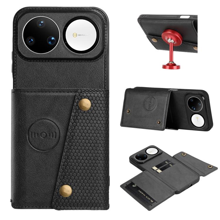 Double Buckle Card Slots Magnetic Phone Case, For Huawei Pura 90 Pro Max 5G, For Huawei Pura 90 Pro 5G, For Huawei Pura 90 5G, For Huawei nova 15 Ultra 5G, For Huawei nova 15 Pro 5G, For Huawei nova 15 5G, For Huawei Mate 80 Pro Max, For Huawei Mate 80...