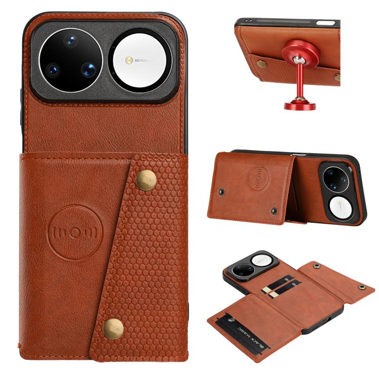 Double Buckle Card Slots Magnetic Phone Case, For Huawei Pura 90 Pro Max 5G, For Huawei Pura 90 Pro 5G, For Huawei Pura 90 5G, For Huawei nova 15 Ultra 5G, For Huawei nova 15 Pro 5G, For Huawei nova 15 5G, For Huawei Mate 80 Pro Max, For Huawei Mate 80...