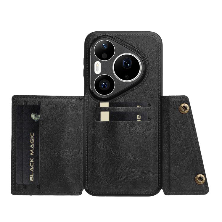 Double Buckle Card Slots Magnetic Phone Case, For Huawei Pura 90 Pro Max 5G, For Huawei Pura 90 Pro 5G, For Huawei Pura 90 5G, For Huawei nova 15 Ultra 5G, For Huawei nova 15 Pro 5G, For Huawei nova 15 5G, For Huawei Mate 80 Pro Max, For Huawei Mate 80...