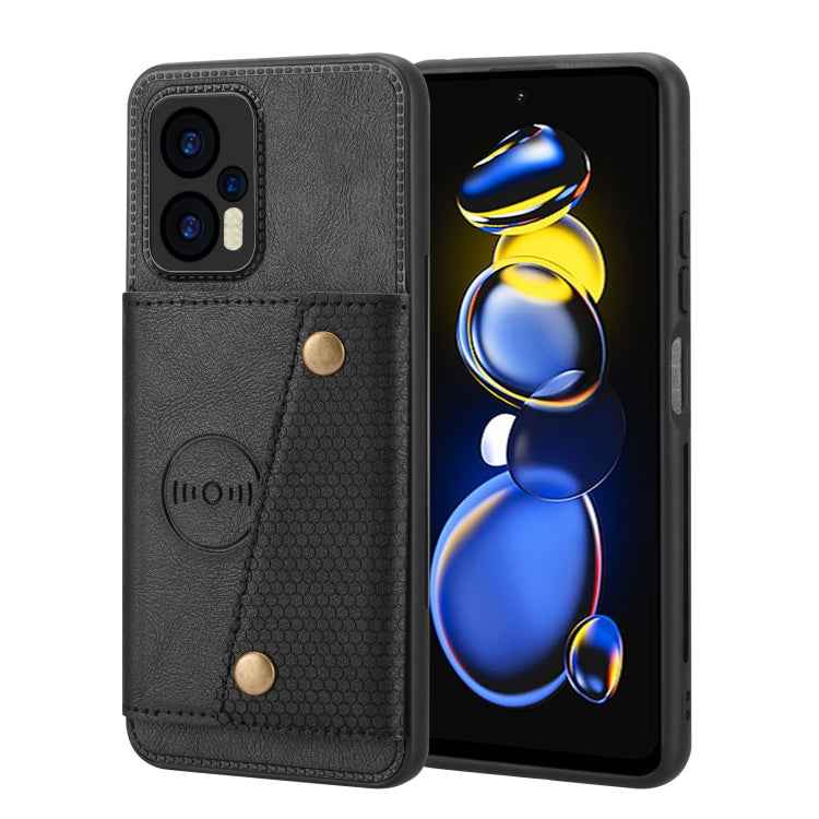 Double Buckle Card Slots Magnetic Phone Case, For Xiaomi Redmi Note 12 Turbo/Poco F5, For Xiaomi Redmi Note 12S 4G, For Xiaomi Redmi K40S / Poco F4