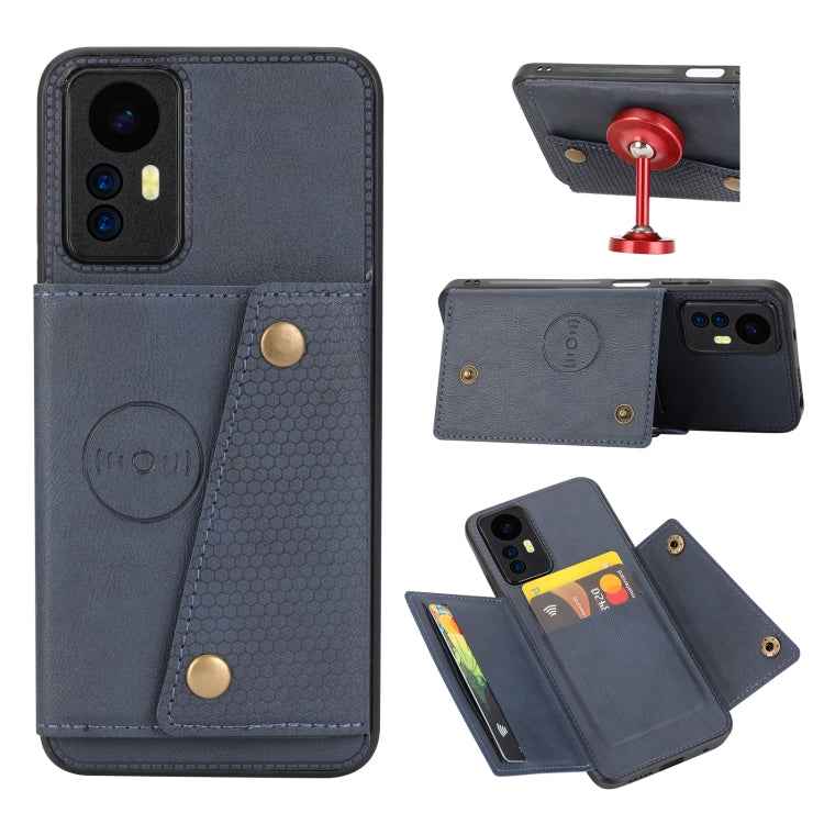 Double Buckle Card Slots Magnetic Phone Case, For Xiaomi Redmi Note 12 Turbo/Poco F5, For Xiaomi Redmi Note 12S 4G, For Xiaomi Redmi K40S / Poco F4