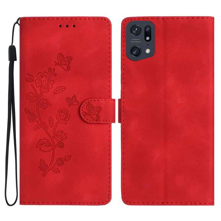 Flower Butterfly Embossing Pattern Leather Phone Case, For OPPO A98 5G, For OPPO A58, For OPPO A17, For OPPO Reno8 Lite 5G / Reno7 Z, For OPPO A57 2022 / A77 5G, For OPPO Reno8 Pro 5G, For OPPO Reno8 5G, For OPPO Find X5 Pro