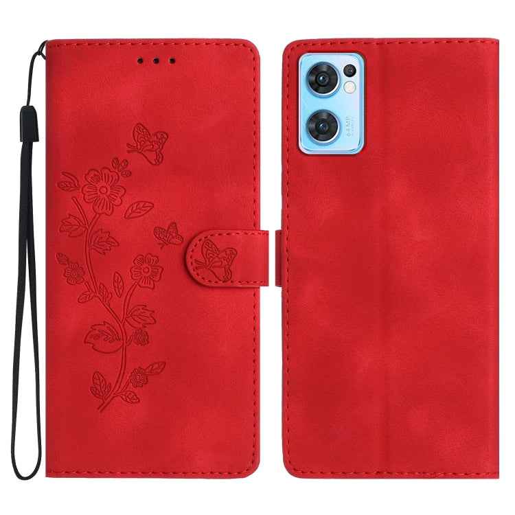Flower Butterfly Embossing Pattern Leather Phone Case, For OPPO Find X5, For OPPO Find X5 Lite / Reno7 5G, For OPPO A36 / A76 / A96, For OPPO A94 5G, For OPPO A74 / A54 / A93 5G, For OPPO A52 / A72 / A92, For OPPO A79 5G