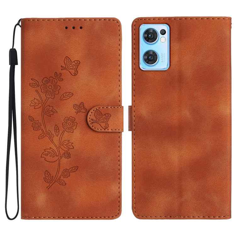Flower Butterfly Embossing Pattern Leather Phone Case, For OPPO Find X5, For OPPO Find X5 Lite / Reno7 5G, For OPPO A36 / A76 / A96, For OPPO A94 5G, For OPPO A74 / A54 / A93 5G, For OPPO A52 / A72 / A92, For OPPO A79 5G