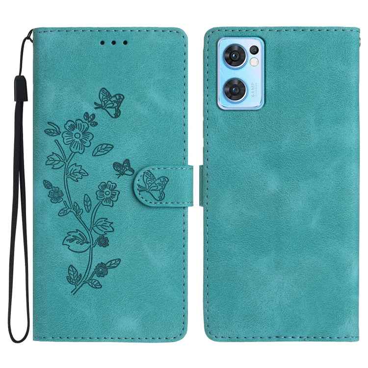 Flower Butterfly Embossing Pattern Leather Phone Case, For OPPO Find X5, For OPPO Find X5 Lite / Reno7 5G, For OPPO A36 / A76 / A96, For OPPO A94 5G, For OPPO A74 / A54 / A93 5G, For OPPO A52 / A72 / A92, For OPPO A79 5G