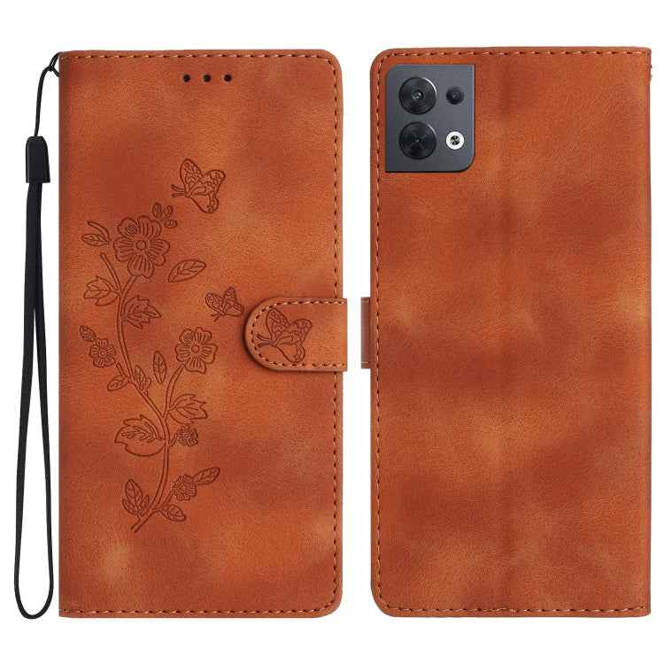 Flower Butterfly Embossing Pattern Leather Phone Case, For OPPO A98 5G, For OPPO A58, For OPPO A17, For OPPO Reno8 Lite 5G / Reno7 Z, For OPPO A57 2022 / A77 5G, For OPPO Reno8 Pro 5G, For OPPO Reno8 5G, For OPPO Find X5 Pro