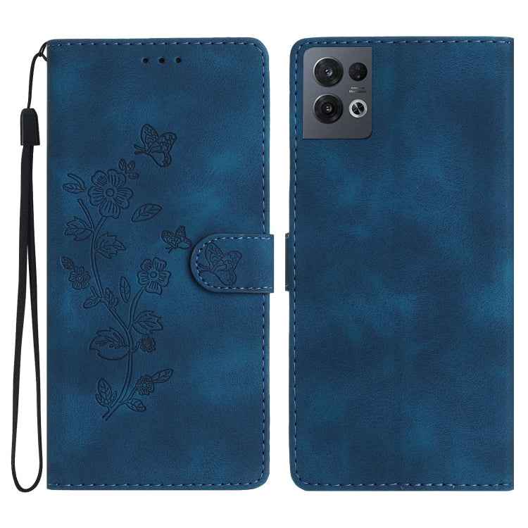 Flower Butterfly Embossing Pattern Leather Phone Case, For OPPO A98 5G, For OPPO A58, For OPPO A17, For OPPO Reno8 Lite 5G / Reno7 Z, For OPPO A57 2022 / A77 5G, For OPPO Reno8 Pro 5G, For OPPO Reno8 5G, For OPPO Find X5 Pro