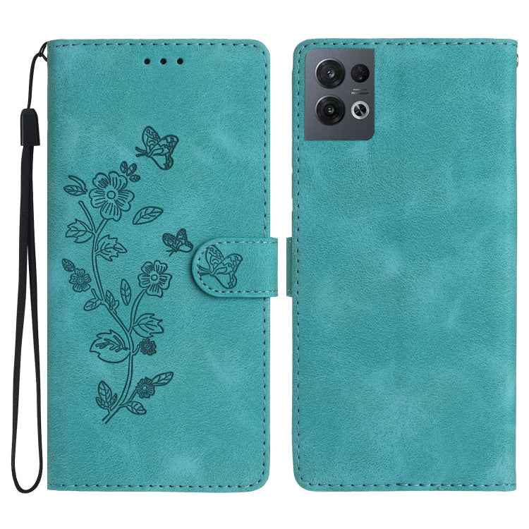 Flower Butterfly Embossing Pattern Leather Phone Case, For OPPO A98 5G, For OPPO A58, For OPPO A17, For OPPO Reno8 Lite 5G / Reno7 Z, For OPPO A57 2022 / A77 5G, For OPPO Reno8 Pro 5G, For OPPO Reno8 5G, For OPPO Find X5 Pro