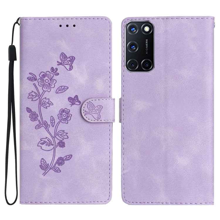 Flower Butterfly Embossing Pattern Leather Phone Case, For OPPO Find X5, For OPPO Find X5 Lite / Reno7 5G, For OPPO A36 / A76 / A96, For OPPO A94 5G, For OPPO A74 / A54 / A93 5G, For OPPO A52 / A72 / A92, For OPPO A79 5G