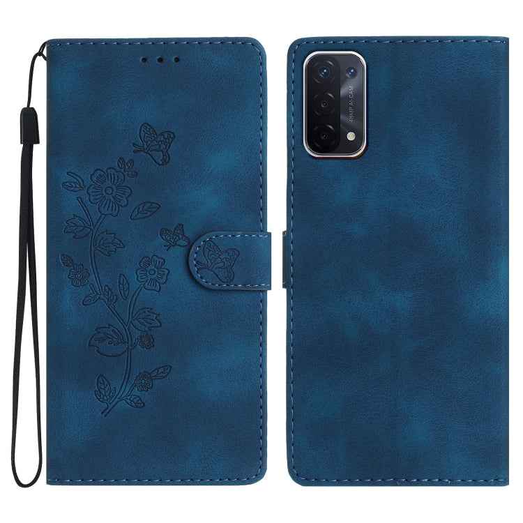 Flower Butterfly Embossing Pattern Leather Phone Case, For OPPO Find X5, For OPPO Find X5 Lite / Reno7 5G, For OPPO A36 / A76 / A96, For OPPO A94 5G, For OPPO A74 / A54 / A93 5G, For OPPO A52 / A72 / A92, For OPPO A79 5G