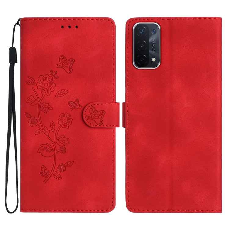Flower Butterfly Embossing Pattern Leather Phone Case, For OPPO Find X5, For OPPO Find X5 Lite / Reno7 5G, For OPPO A36 / A76 / A96, For OPPO A94 5G, For OPPO A74 / A54 / A93 5G, For OPPO A52 / A72 / A92, For OPPO A79 5G
