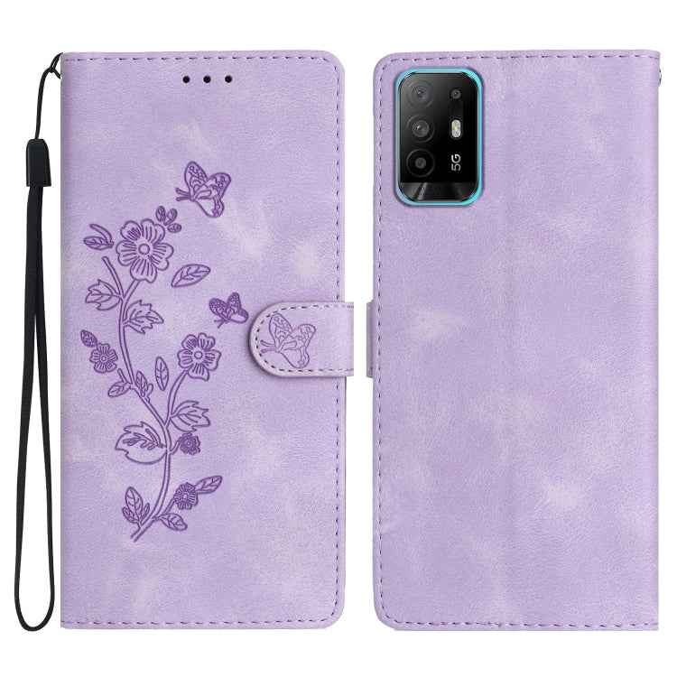Flower Butterfly Embossing Pattern Leather Phone Case, For OPPO Find X5, For OPPO Find X5 Lite / Reno7 5G, For OPPO A36 / A76 / A96, For OPPO A94 5G, For OPPO A74 / A54 / A93 5G, For OPPO A52 / A72 / A92, For OPPO A79 5G