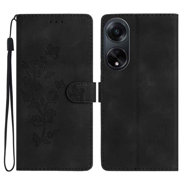 Flower Butterfly Embossing Pattern Leather Phone Case, For OPPO A98 5G, For OPPO A58, For OPPO A17, For OPPO Reno8 Lite 5G / Reno7 Z, For OPPO A57 2022 / A77 5G, For OPPO Reno8 Pro 5G, For OPPO Reno8 5G, For OPPO Find X5 Pro