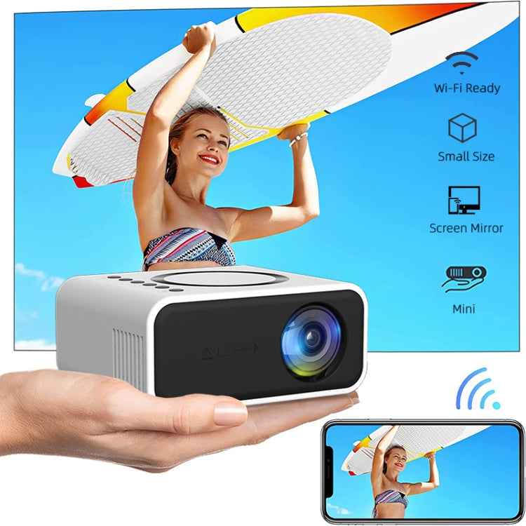 T300S 320x240 24ANSI Lumens Mini LCD Projector Supports Wired & Wireless Same Screen, US Plug, EU Plug, UK Plug, AU Plug