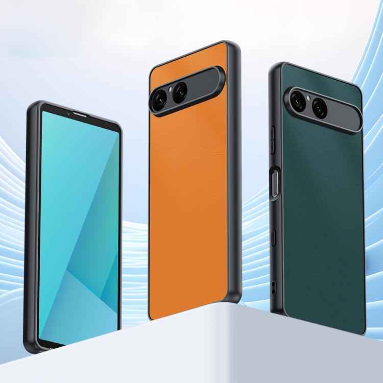 Ultra-thin Plain Skin Leather Phone Case, For Sony Xperia 10 VII, For Sony Xperia 1 VII, For Sony Xperia 10  VI, For Sony Xperia 1 VI, For Sony Xperia 1 V