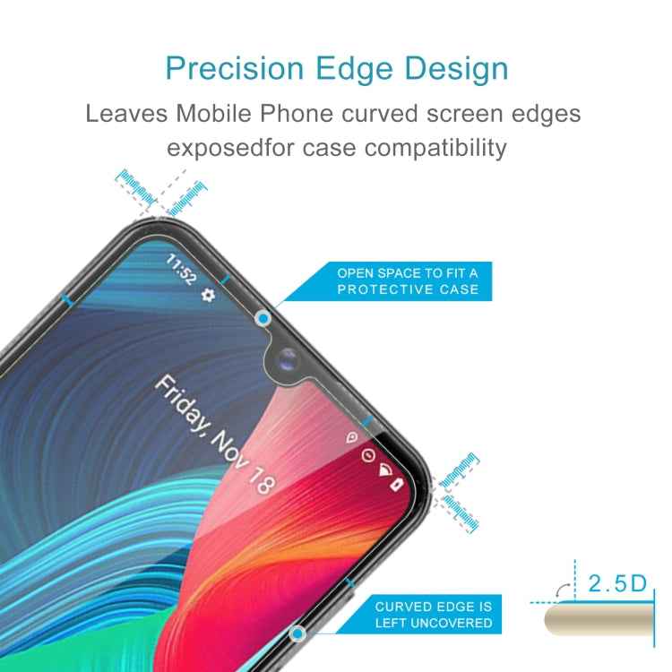 50pcs 0.26mm 9H 2.5D Tempered Glass Film, For UNIWA K626, For UNIWA W555