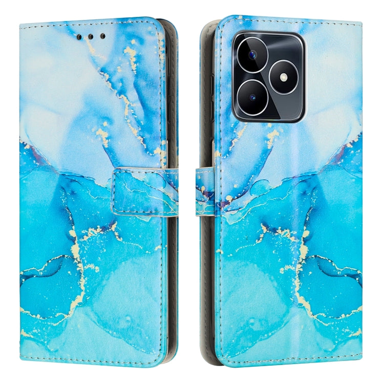 Painted Marble Pattern Leather Phone Case, For Realme 11 5G Global / 11X, For Realme C53/Narzo N53, For Realme 11, For Realme 11 Pro/11 Pro+, For Realme C65 4G Global, For Realme 9i 5G/V20 5G/V30t/V30, For Realme C55