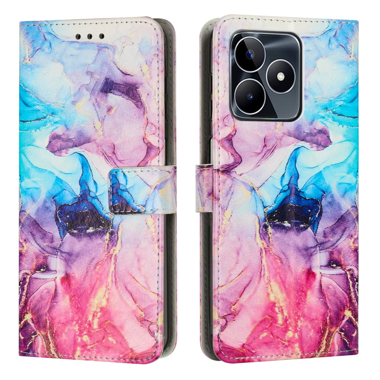 Painted Marble Pattern Leather Phone Case, For Realme 11 5G Global / 11X, For Realme C53/Narzo N53, For Realme 11, For Realme 11 Pro/11 Pro+, For Realme C65 4G Global, For Realme 9i 5G/V20 5G/V30t/V30, For Realme C55