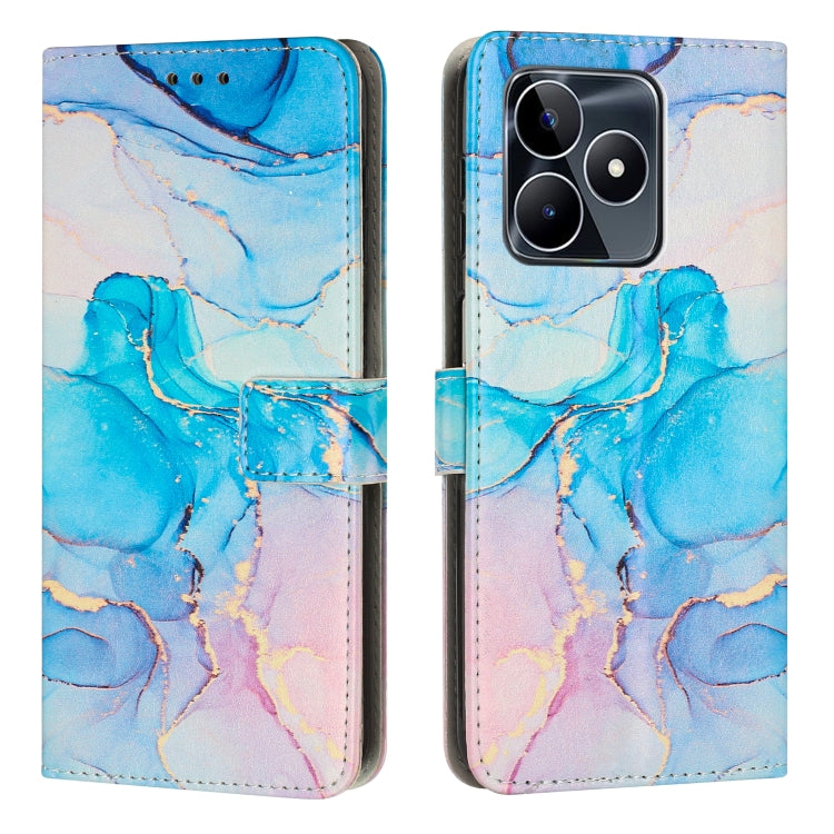 Painted Marble Pattern Leather Phone Case, For Realme 11 5G Global / 11X, For Realme C53/Narzo N53, For Realme 11, For Realme 11 Pro/11 Pro+, For Realme C65 4G Global, For Realme 9i 5G/V20 5G/V30t/V30, For Realme C55