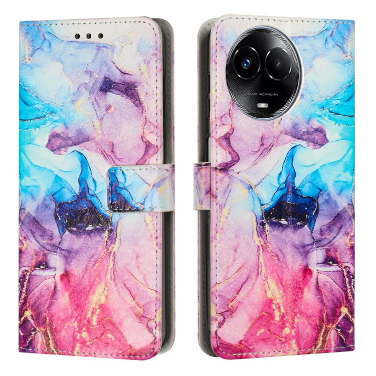 Painted Marble Pattern Leather Phone Case, For Realme 11 5G Global / 11X, For Realme C53/Narzo N53, For Realme 11, For Realme 11 Pro/11 Pro+, For Realme C65 4G Global, For Realme 9i 5G/V20 5G/V30t/V30, For Realme C55