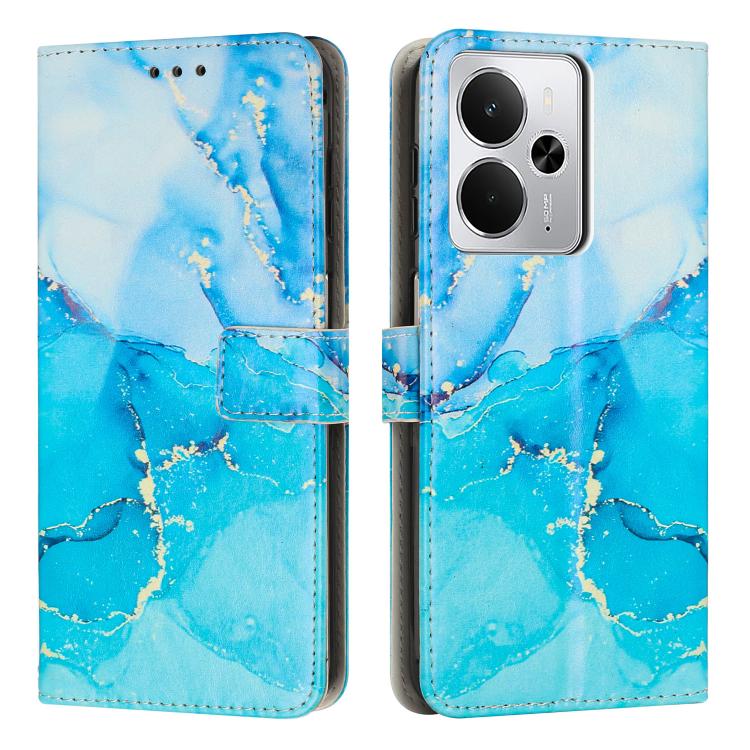 Painted Marble Pattern Leather Phone Case, For Realme Narzo 80 Lite 4G, For Realme 15 / 15 Pro, For Realme 14 / P3 5G / 14T 5G, For Realme 12 5G / 13 5G Global, For Realme C63 / C61 / Note 60, For Realme 13+ 5G Global                                   ...