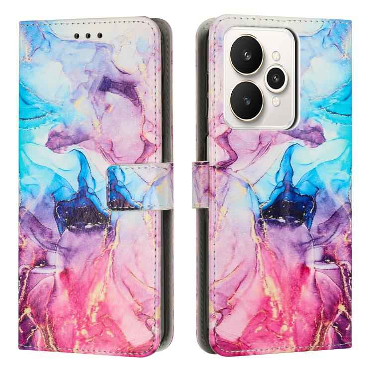 Painted Marble Pattern Leather Phone Case, For Realme 15T 5G, For Realme Narzo 80 Lite 4G, For Realme 15 / 15 Pro, For Realme 14 / P3 5G / 14T 5G, For Realme 12 5G / 13 5G Global, For Realme C63 / C61 / Note 60, For Realme 13+ 5G Global                ...