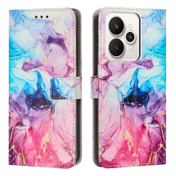 Painted Marble Pattern Leather Phone Case, For Realme 15 / 15 Pro, For Realme 14 / P3 5G / 14T 5G, For Realme 12 5G / 13 5G Global, For Realme C63 / C61 / Note 60, For Realme 13+ 5G Global, For Realme 13 Pro 5G Global / 13 Pro+ 5G                      ...