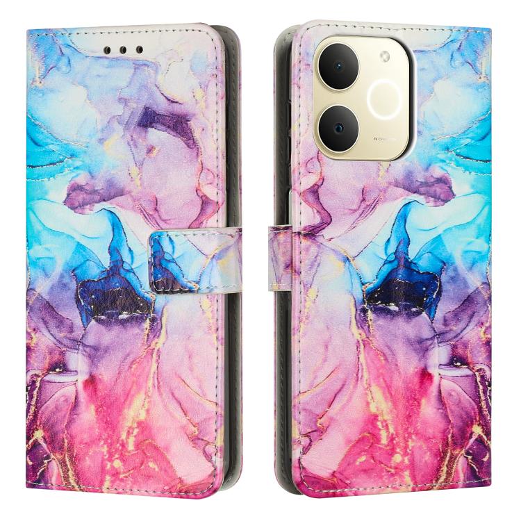 Painted Marble Pattern Leather Phone Case, For Realme Narzo 80 Lite 4G, For Realme 15 / 15 Pro, For Realme 14 / P3 5G / 14T 5G, For Realme 12 5G / 13 5G Global, For Realme C63 / C61 / Note 60, For Realme 13+ 5G Global                                   ...