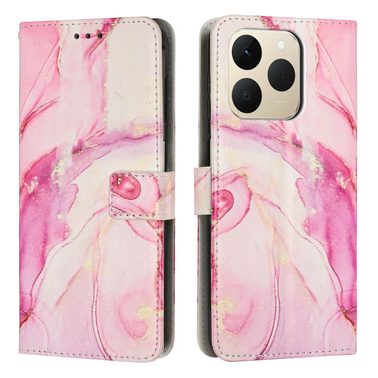 Painted Marble Pattern Leather Phone Case, For Realme C85 5G / 15x 5G India, For Realme C85 Pro 4G, For Realme 15T 5G, For Realme Narzo 80 Lite 4G, For Realme 15 / 15 Pro, For Realme 14 / P3 5G / 14T 5G, For Realme 12 5G / 13 5G Global                 ...
