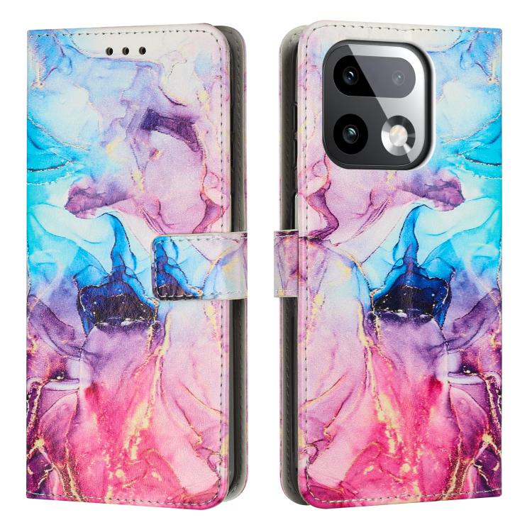 Painted Marble Pattern Leather Phone Case, For Realme P4 Power 5G, For Realme 16 5G, For Realme 16 Pro+ 5G, For Realme 16 Pro 5G, For Realme C85 5G / 15x 5G India, For Realme C85 Pro 4G, For Realme 15T 5G, For Realme Narzo 80 Lite 4G                   ...