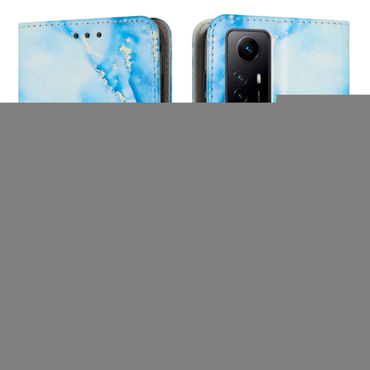 Painted Marble Pattern Leather Phone Case, For Xiaomi Redmi Note 12S 4G Global